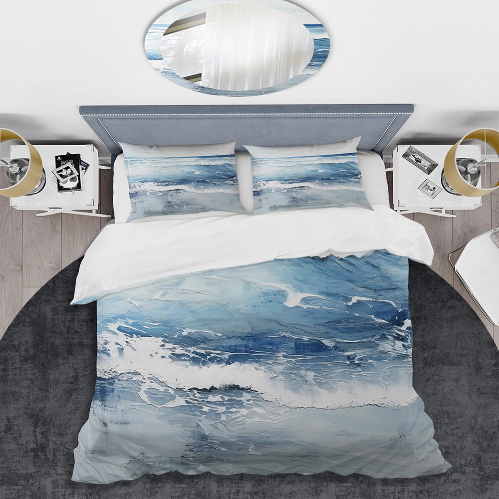 Soft Color Minimal Beach Wave - Duvet Cover Set