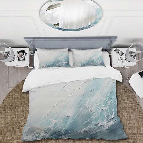 Soft Color Minimal Beach Wave I - Duvet Cover Set