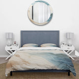 Modern Blue And Beige Sand Aerial View V - Duvet Cover Set