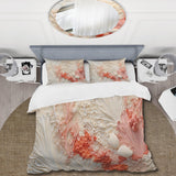 Pink And White Coastal Coral Collage V - Duvet Cover Set