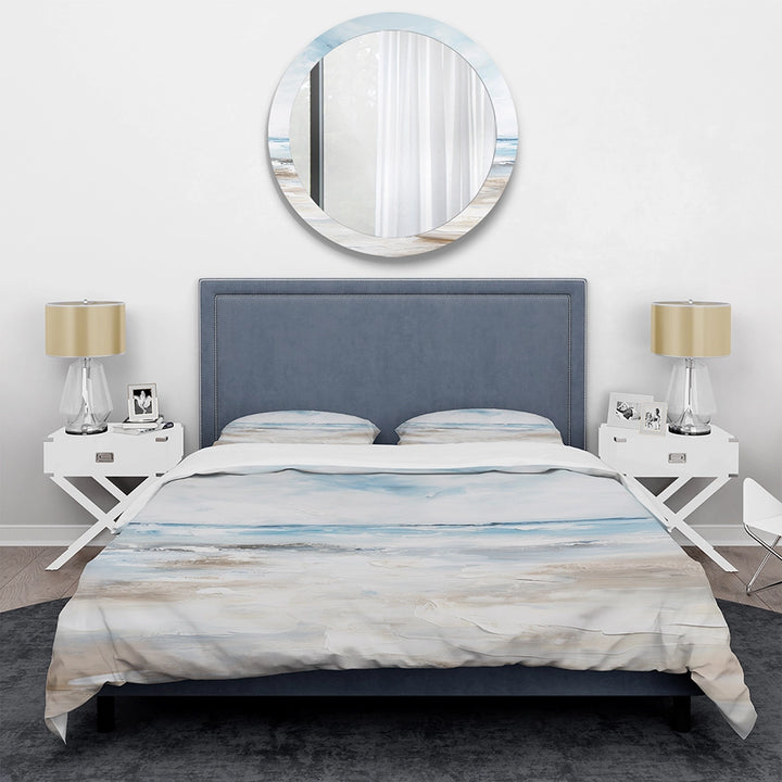 Coastal Beach Minimal Scenery I - Duvet Cover Set