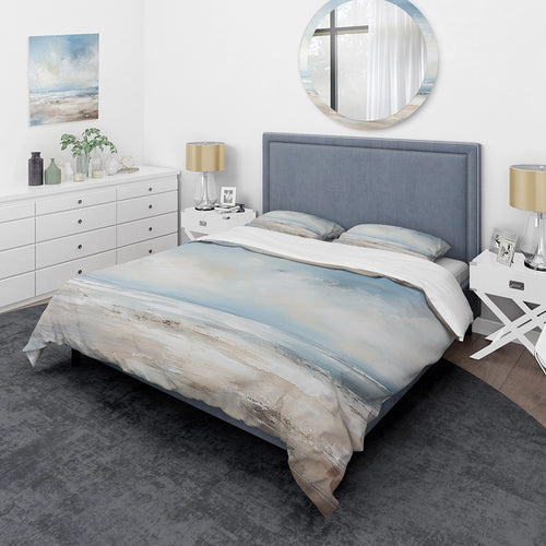 Coastal Beach Minimal Scenery III - Duvet Cover Set