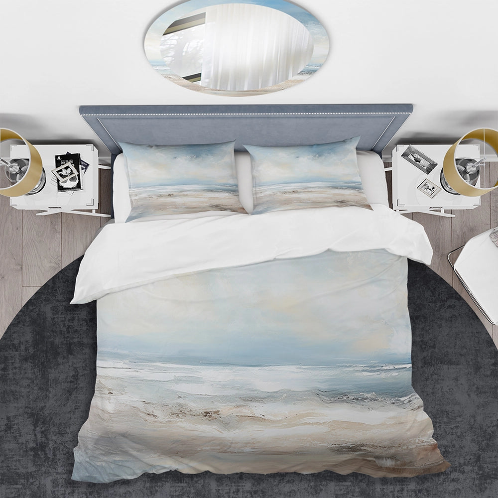Coastal Beach Minimal Scenery III - Duvet Cover Set