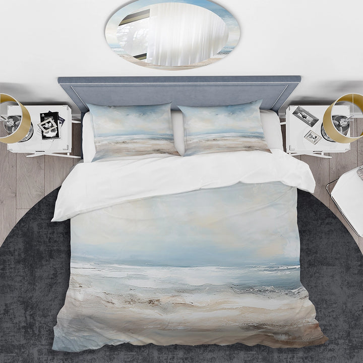 Coastal Beach Minimal Scenery III - Duvet Cover Set