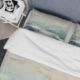 Modern Coastal Beige And Blue River I - Duvet Cover Set