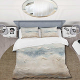 Modern Coastal Beige And Grey River - Duvet Cover Set