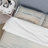 Modern Coastal Beige And Grey River - Duvet Cover Set