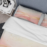 Gold And Pink Soft Wave Fusion II - Duvet Cover Set