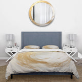 Gold And White Soft Wave Vortex I - Duvet Cover Set