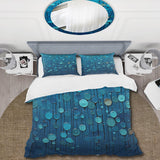 Abstract Rainy Blue Collage - Duvet Cover Set