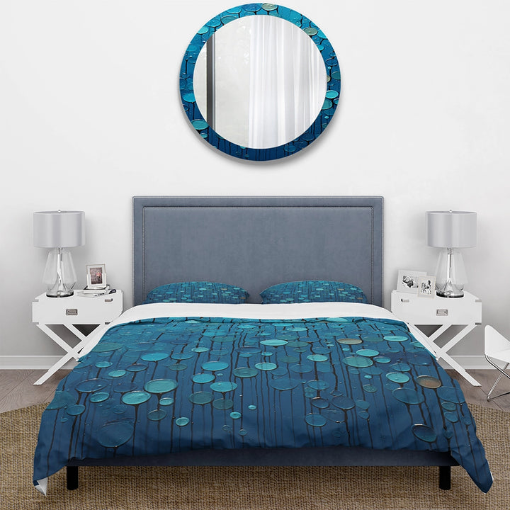 Abstract Rainy Blue Collage - Duvet Cover Set
