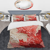 Beige And Pink Coral Collage - Duvet Cover Set