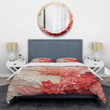 Beige And Pink Coral Collage - Duvet Cover Set