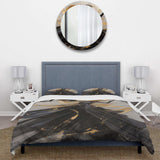 Gold And Black Dance Splash III - Duvet Cover Set