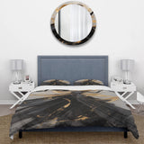 Gold And Black Dance Splash III - Duvet Cover Set