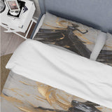 Gold And Black Dance Splash III - Duvet Cover Set