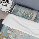 Peacefulness White Blue Dogwood - Duvet Cover Set