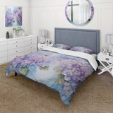 Purple Hydrangea Paradise Flowers I - Duvet Cover Set