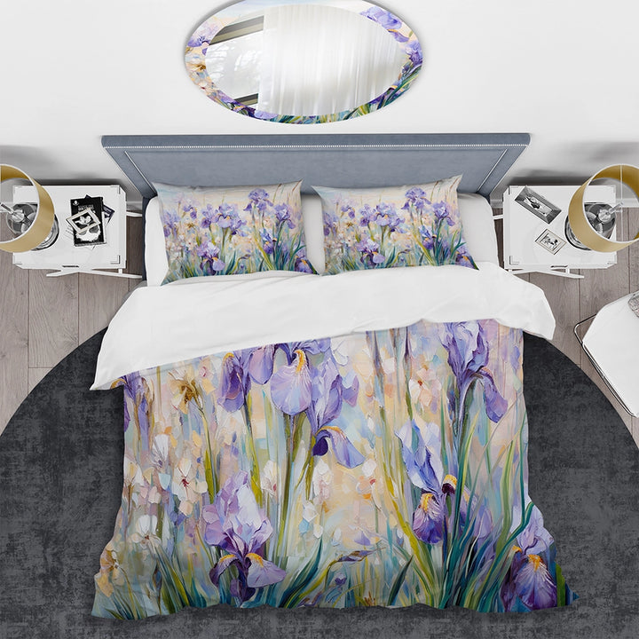 Purple Irises Country Charm - Duvet Cover Set