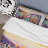 Colorful Succulent Desert Charm - Duvet Cover Set