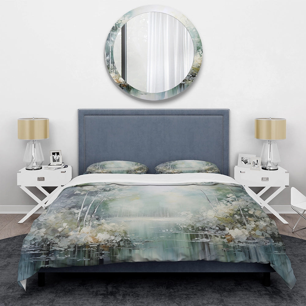 Minimal River Forest Liquid Art I - Duvet Cover Set