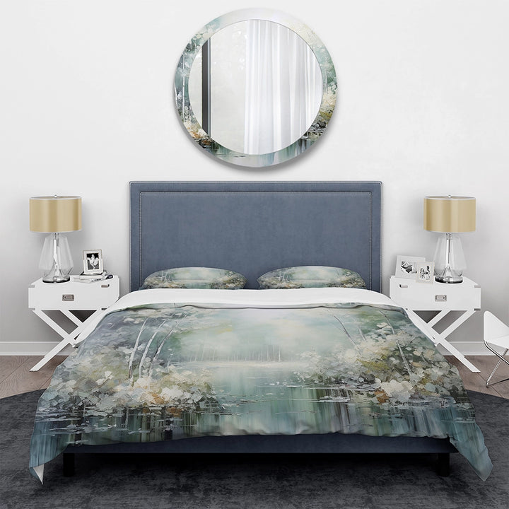 Minimal River Forest Liquid Art I - Duvet Cover Set