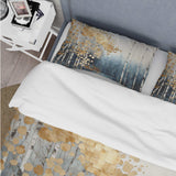 Minimalism Blue And Gold Forest - Duvet Cover Set