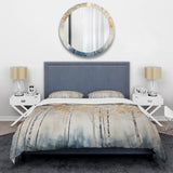 Minimalism Blue And Gold Forest II - Duvet Cover Set