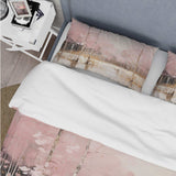 Minimalism Pink And Gold Forest I - Duvet Cover Set