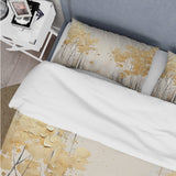 Minimalism White And Gold Forest I - Duvet Cover Set