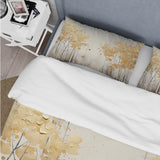 Minimalism White And Gold Forest I - Duvet Cover Set