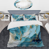 Blue And White Glacier Charm - Duvet Cover Set