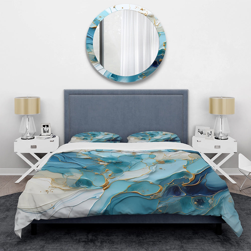 Blue And White Glacier Charm - Duvet Cover Set