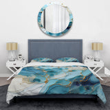 Blue And White Glacier Charm - Duvet Cover Set