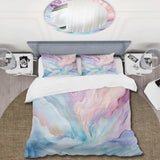 Pink And Blue Glacier Sunrise - Duvet Cover Set