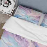 Pink And Blue Glacier Sunrise - Duvet Cover Set