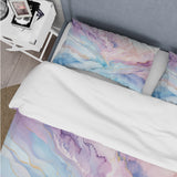 Pink And Blue Glacier Sunrise - Duvet Cover Set