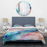 Pink And Blue Glacier Sunrise I - Duvet Cover Set