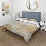 Beige And Gold Glacier Stone Simplicity II - Duvet Cover Set