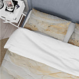 Beige And Gold Glacier Stone Simplicity II - Duvet Cover Set