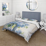 Blue Hydrangea Farmhouse Still Life - Duvet Cover Set