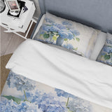 Blue Hydrangea Farmhouse Still Life - Duvet Cover Set