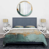 Minimalism Gold And Teal Horizon - Duvet Cover Set