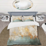 Minimalism Gold And Teal Horizon I - Duvet Cover Set