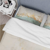 Minimalism Gold And Teal Horizon I - Duvet Cover Set