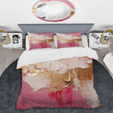 Minimalism Pink And Gold Horizon I - Duvet Cover Set