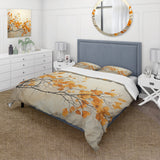 Amber Autumn Leaves - Duvet Cover Set