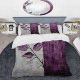 Purple Leaves Plum Precision - Duvet Cover Set