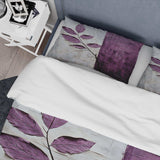 Purple Leaves Plum Precision - Duvet Cover Set