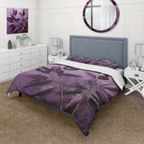 Purple Leaves Plum Precision II - Duvet Cover Set